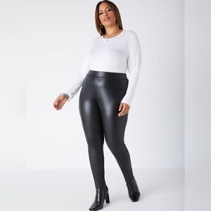 Black Faux Leather Pants